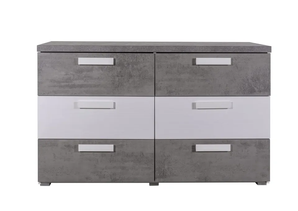 Composad Ador’a cassettiera 6 cassetti grigio bianco