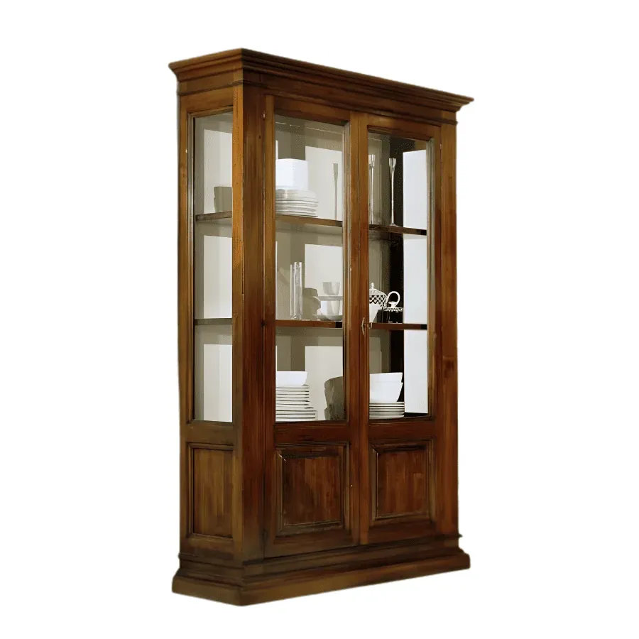 Epocantica Argentiera Massello vetrina 130 cm schienale tappezzato