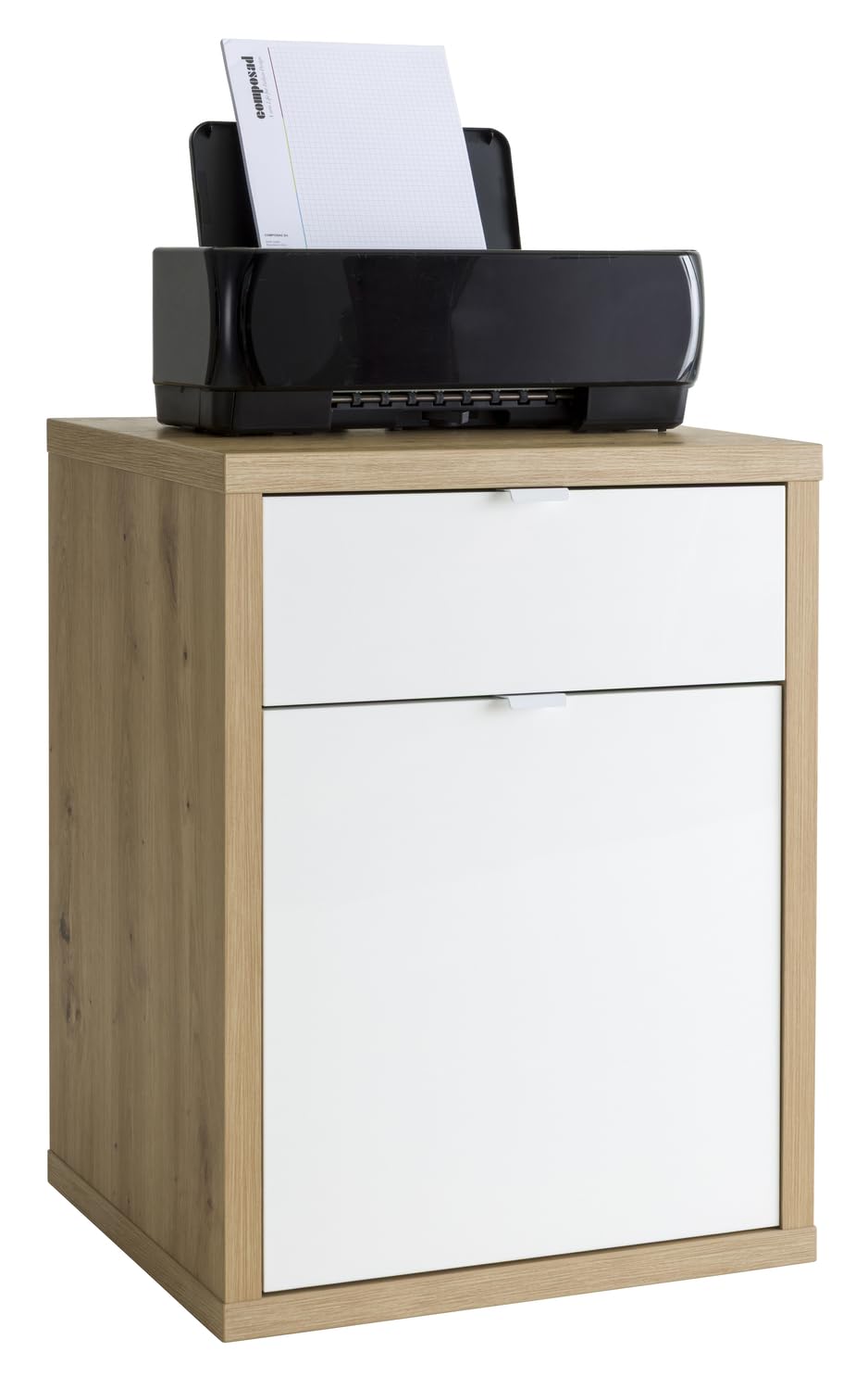 Composad Abile cassettiera ruote bianco rovere 52 cm