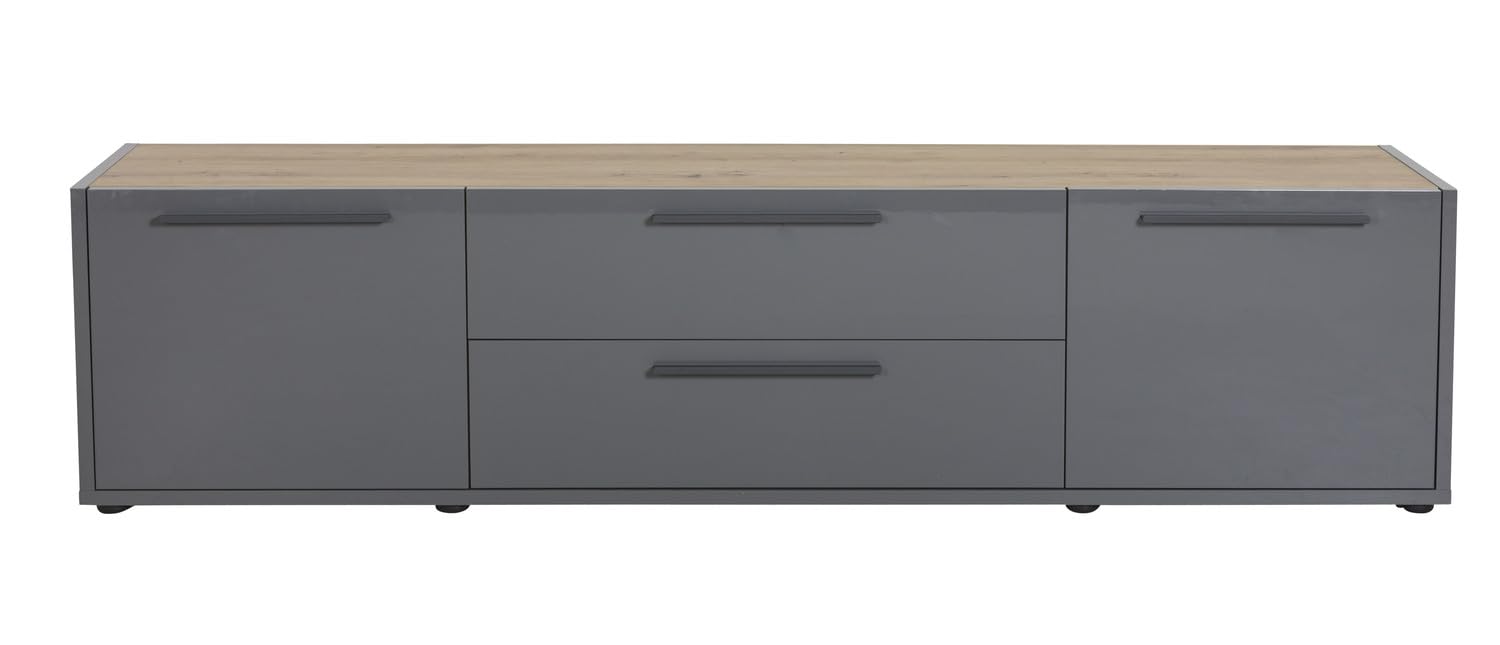 COMPOSAD Riserva Mobile Porta TV 2 Ante 1 Cassetto Rovere