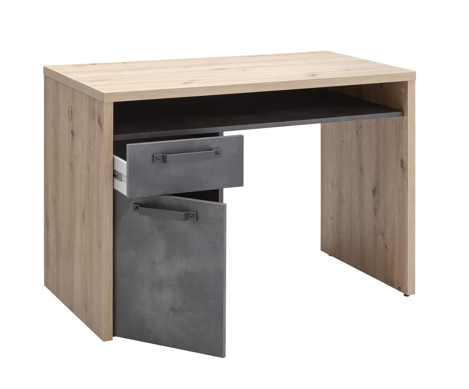 Composad LaFabrica Scrivania 1 Cassetto Rovere Grigio 110 cm
