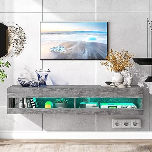 Dolamaní mobile TV grigio 140 cm sospeso