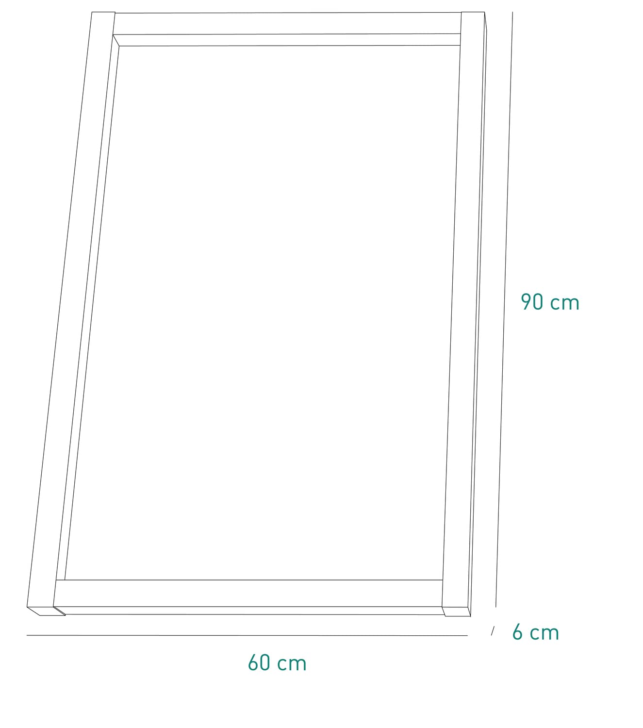 Composad LaFabrica Specchio con Cornice 90x60 Grigio Cemento