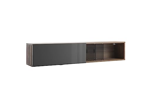 Composad Infinito pensile 1 ribalta 3 vani noce grigio 178 cm