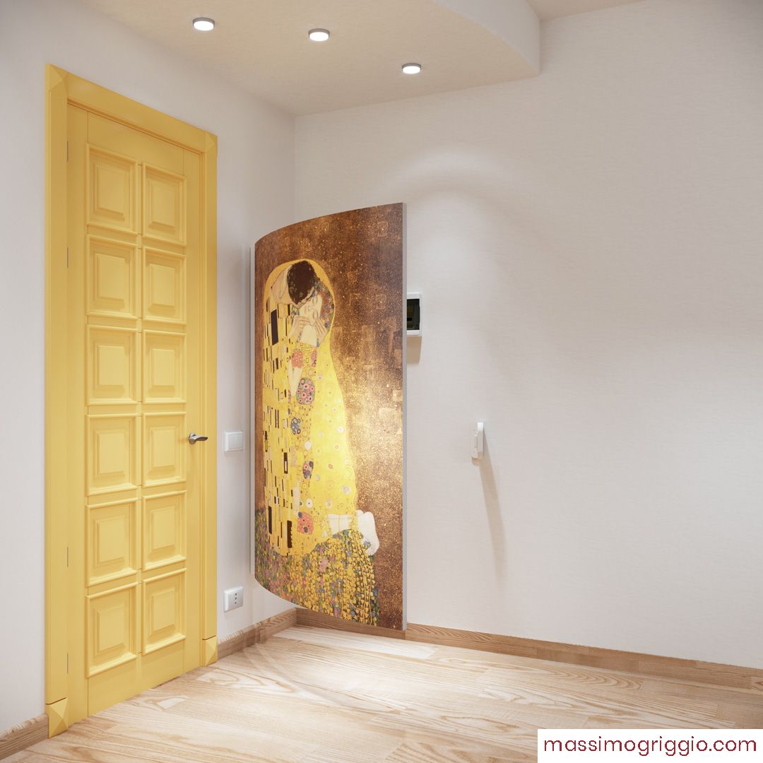 Massimo Griggio Quadro Appendiabiti Curvo per Angolo