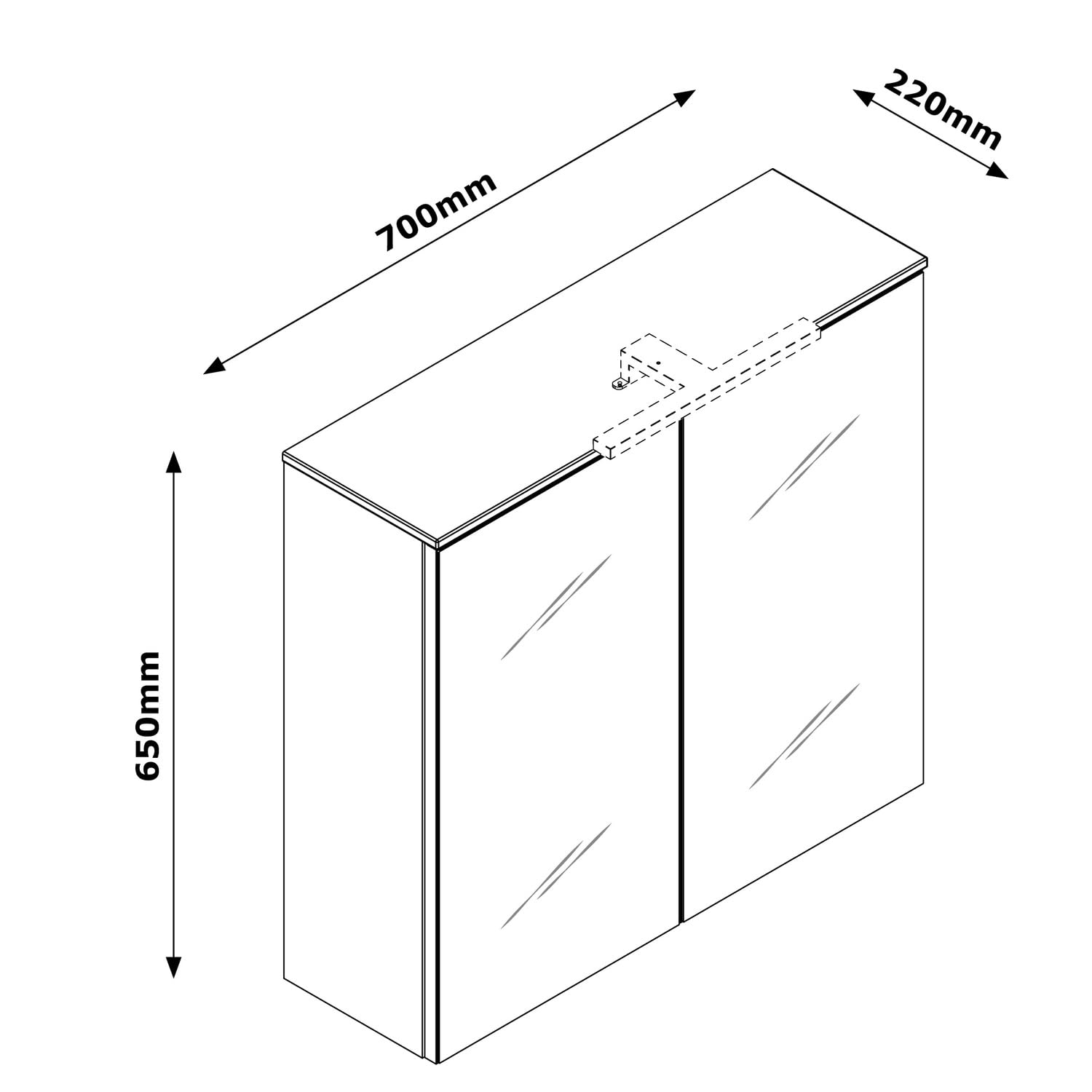 Composad Promessa Specchiera Bagno LED 2 Ante Specchio