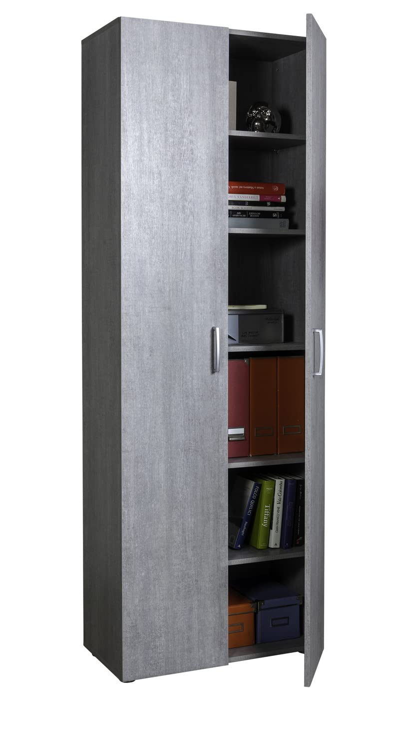 Composad Flow armadio 2 ante grigio cemento 69x200 cm