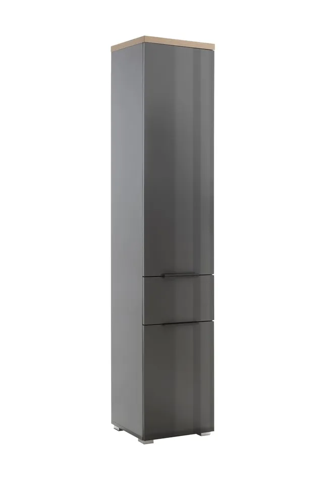 Composad Mundi Colonna Bagno 2 Ante 1 Cassetto Grigio Titanio