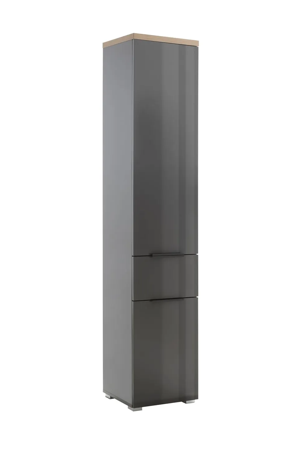 Composad Mundi Colonna Bagno 2 Ante 1 Cassetto Grigio Titanio
