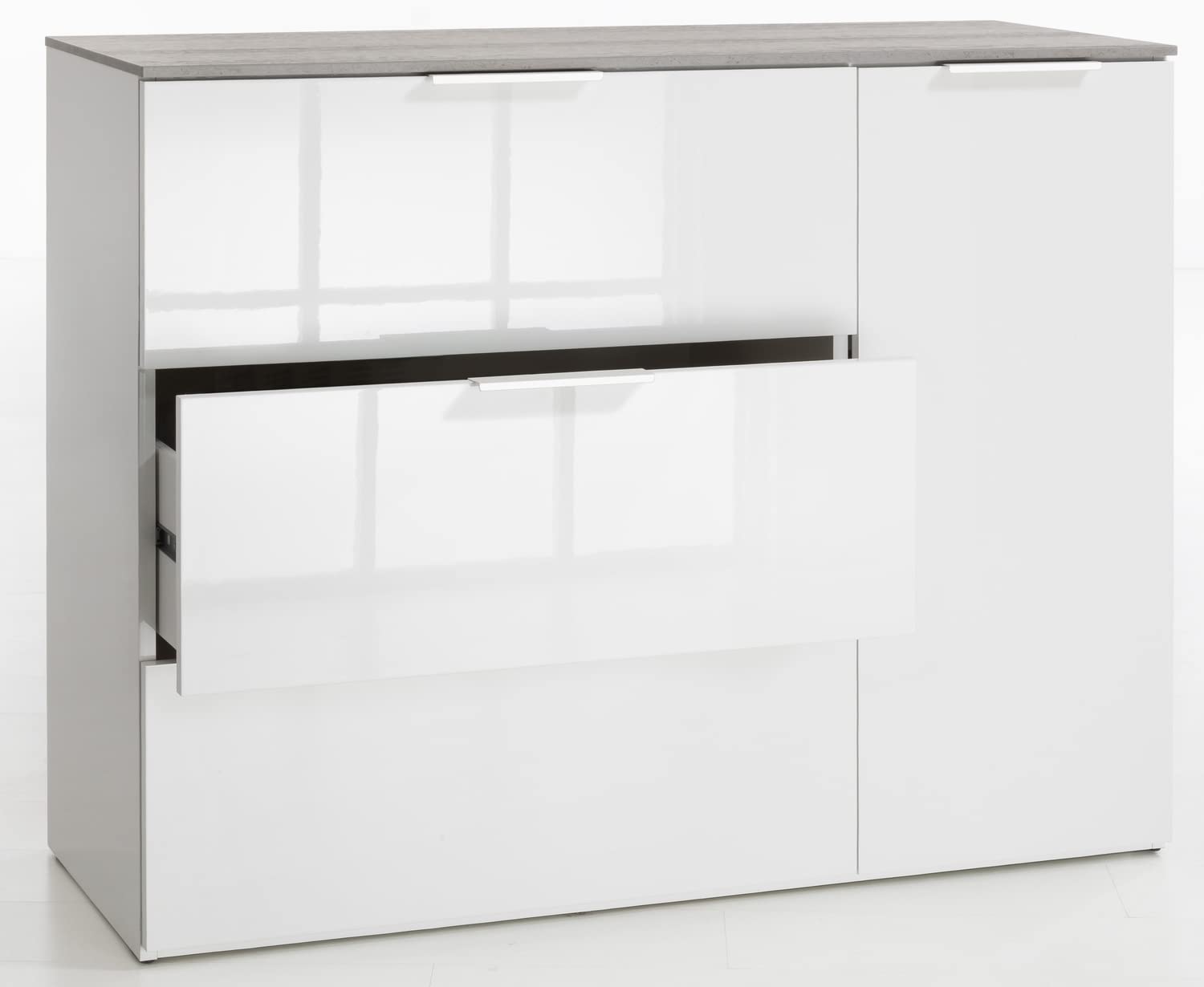 Composad Galaverna K04 madia 120 cm cemento bianco