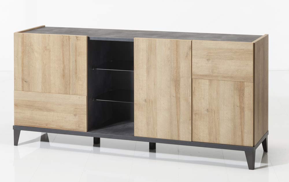 Composad Vittoria 3 ante madia rovere grigio 180 cm