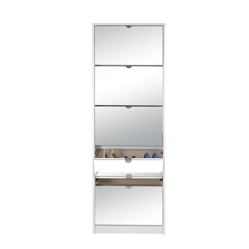 Iperbriko scarpiera 5 ribalte a specchio bianca 58 cm