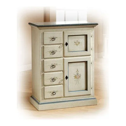 Epocantica Arte Povera Stipo Credenza 2 Porte 4 Cassetti Laccata