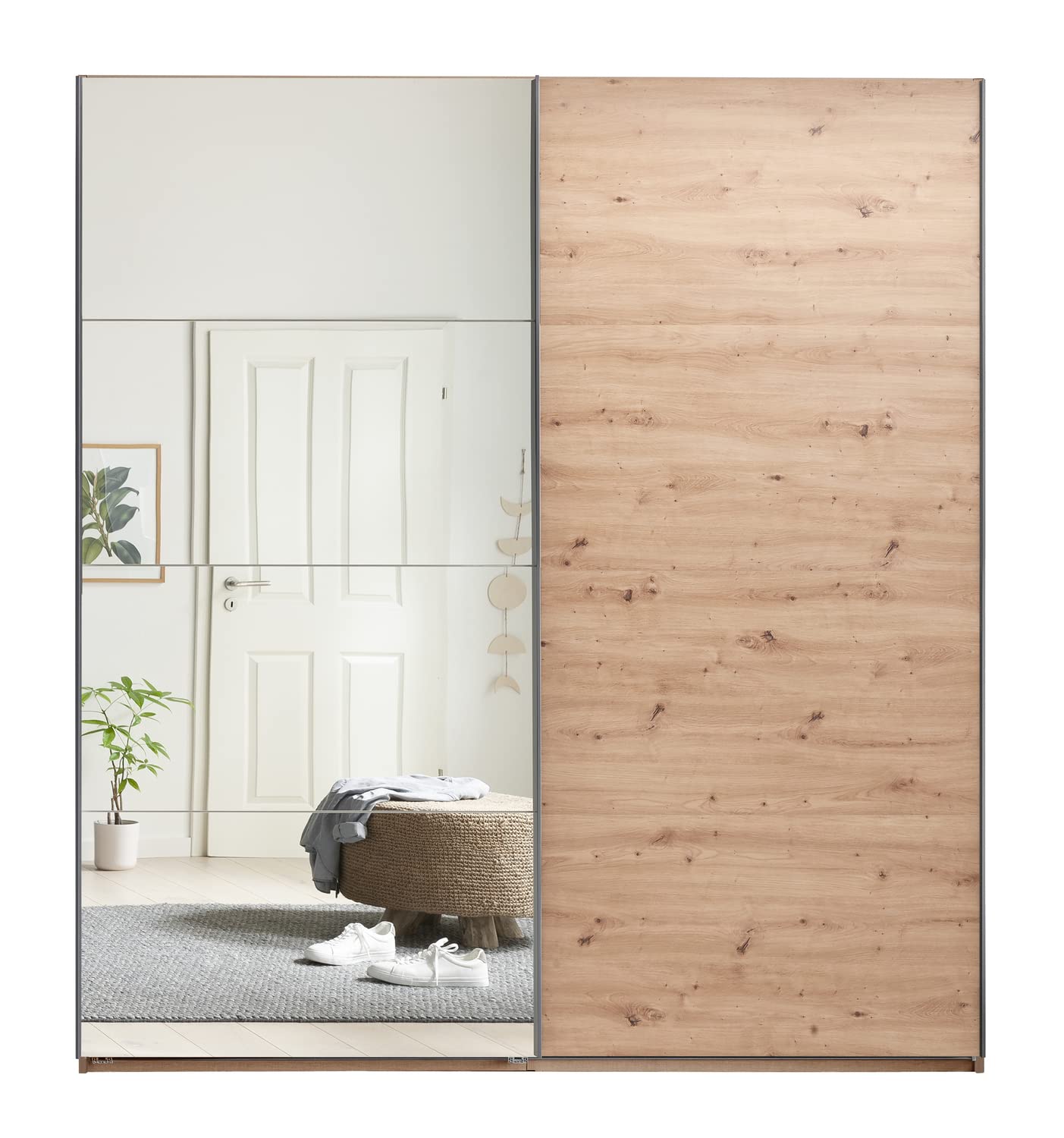 Composad Systema armadio 2 ante scorrevoli 200 cm rovere specchio
