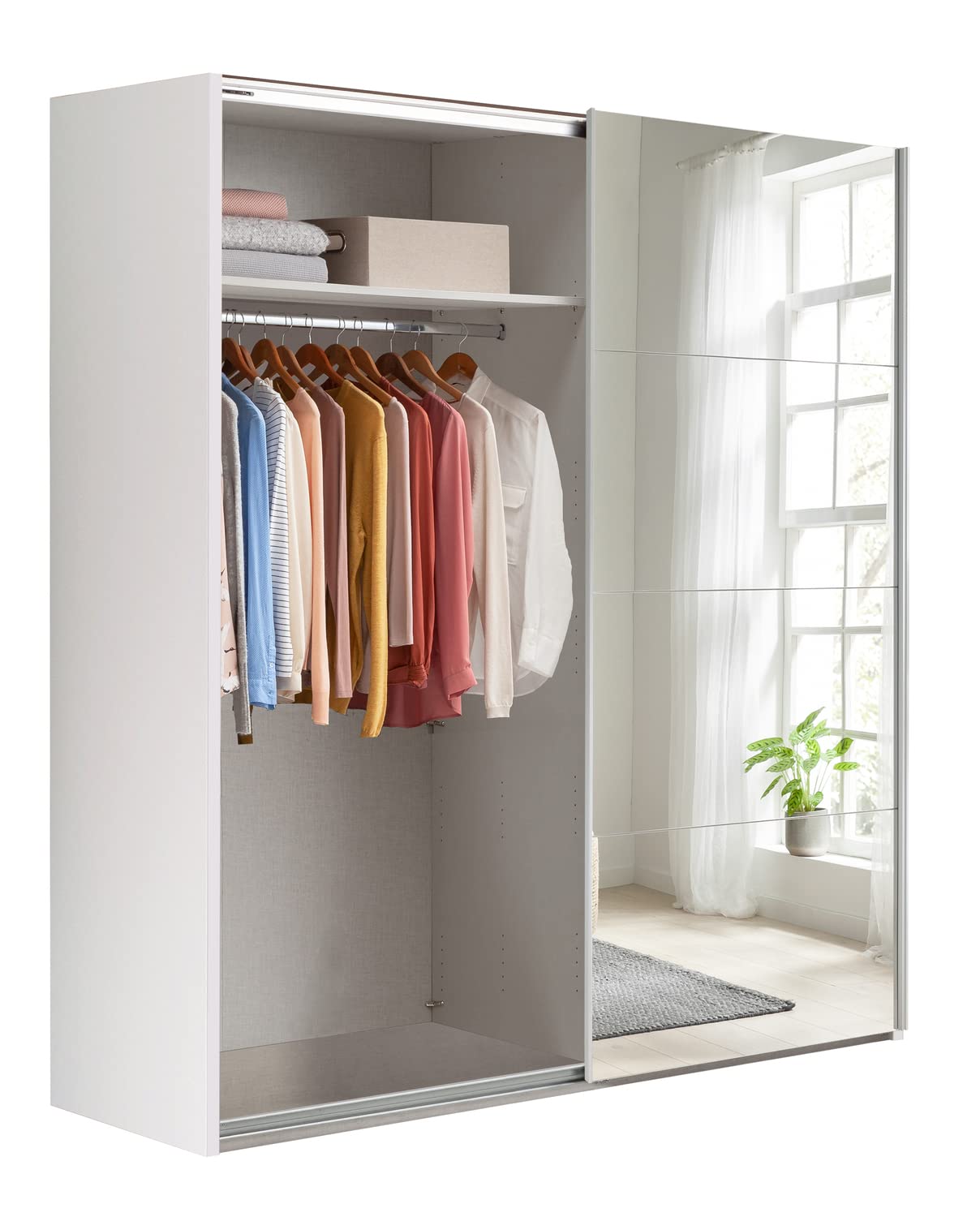 Composad Systema Armadio Scorrevoli 200 cm bianco specchio