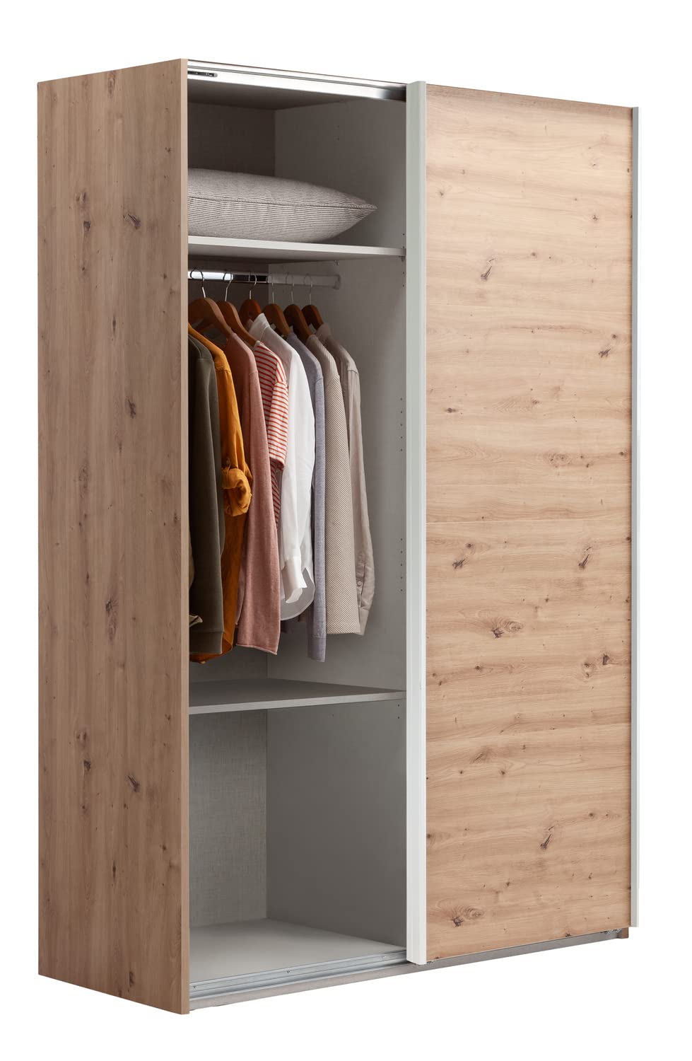 Composad Systema Armadio 2 Ante Scorrevoli 150 cm Rovere Bianco