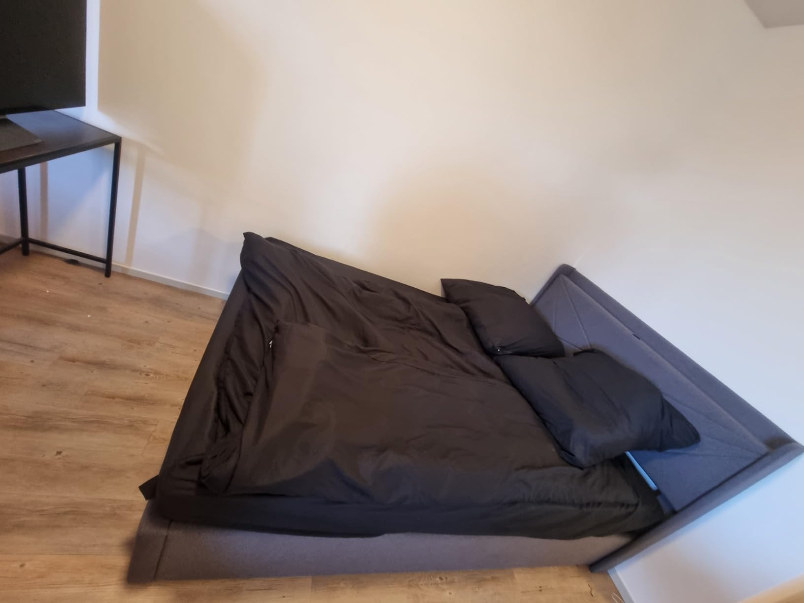 Dolamaní 822021AAB-11 Letto imbottito 90x200 grigio lino USB