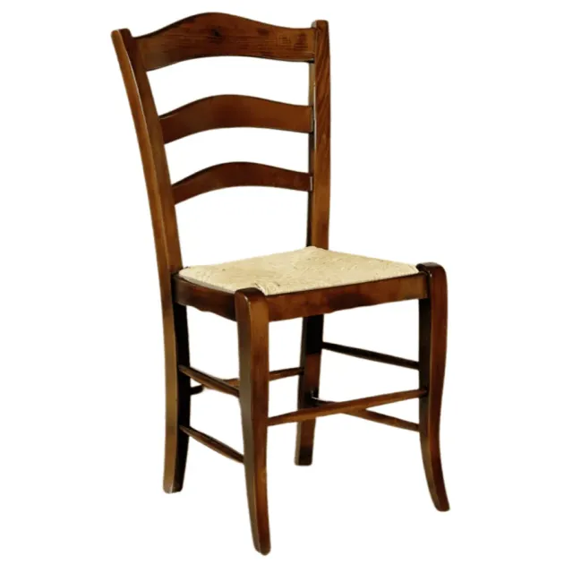 EPOCANTICA Rustica Stile Montagna Sedia Paglia 50 cm