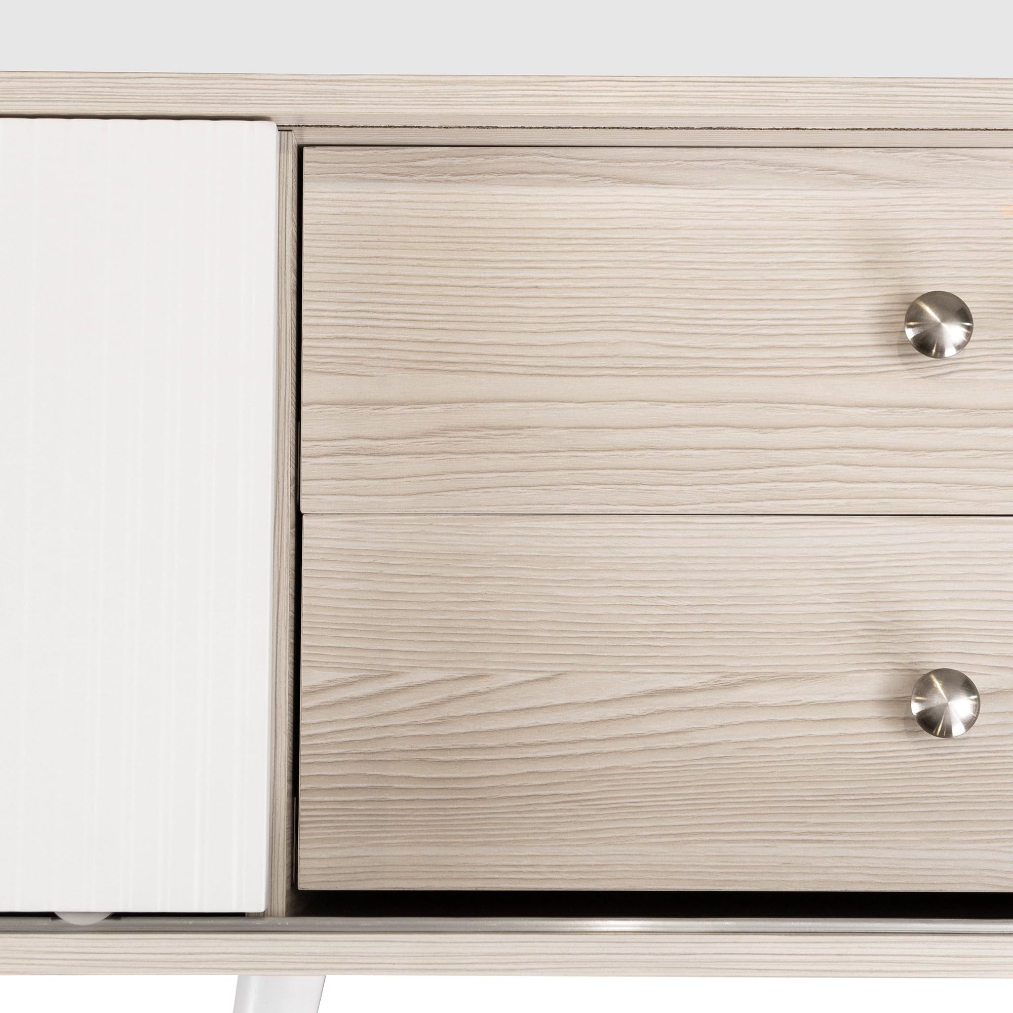 Dolamaní Mobile TV 160 cm Bianco 2 Cassetti Ante Scorrevoli