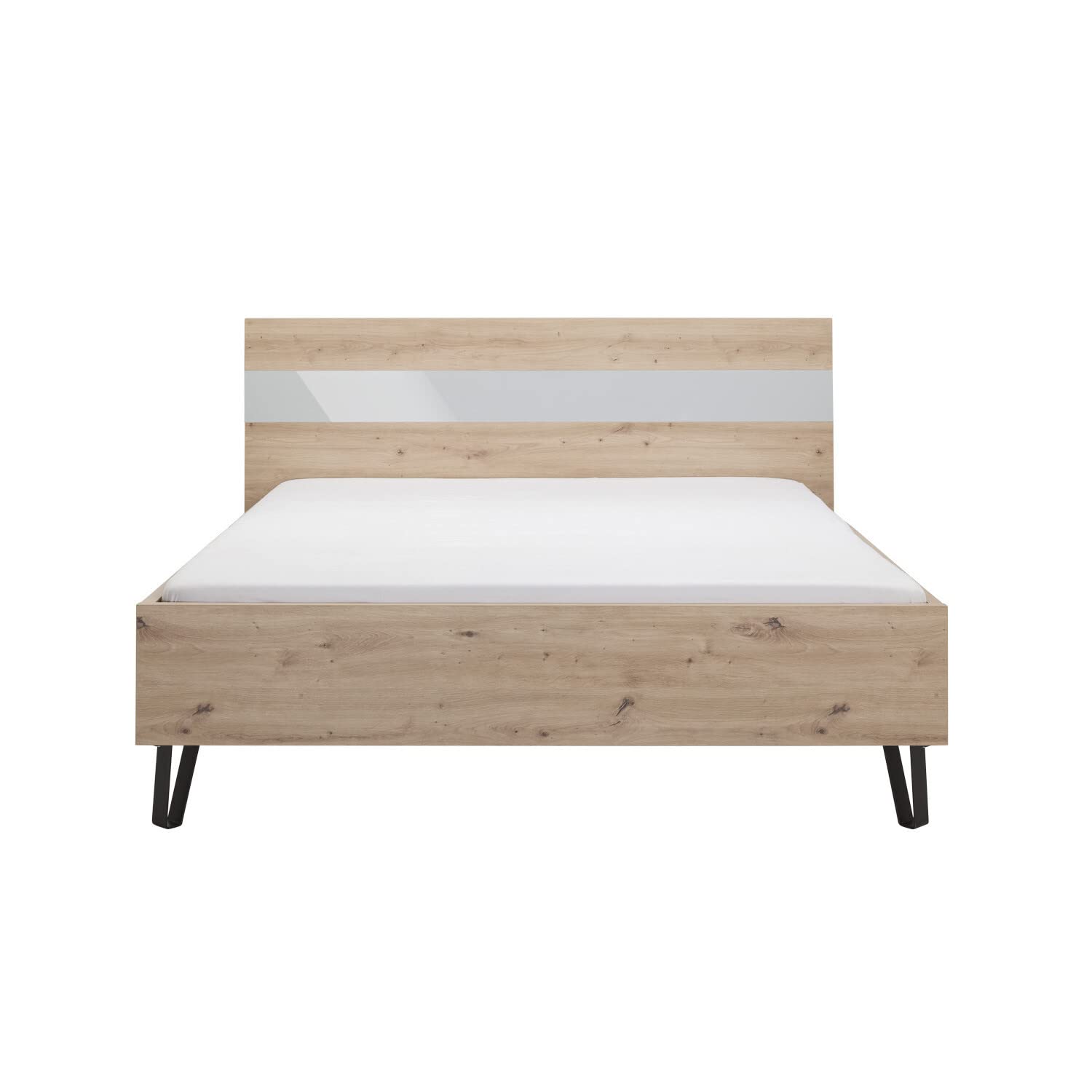 Composad Vitruvia letto matrimoniale king size rovere miele grigio
