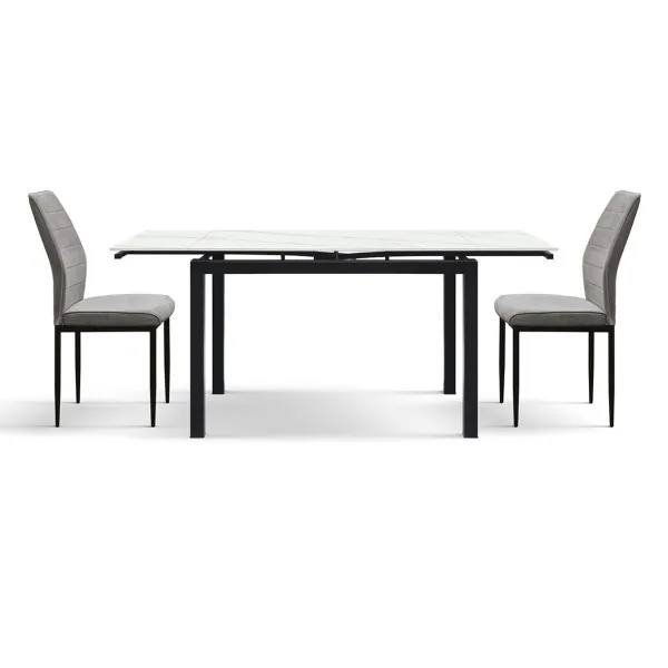 Epocantica Tavolo Allungabile Ceramica Bianco Statuario 110-170