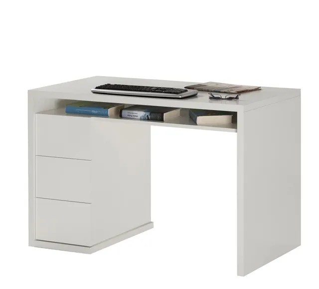 Composad Moneta Scrivania 3 Cassetti Bianco 110 cm