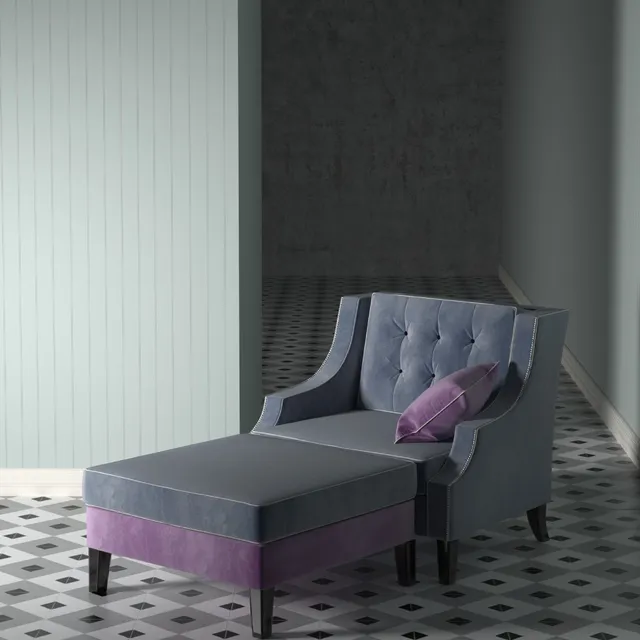 LCI Decora MN25 pouf in tessuto per soggiorno