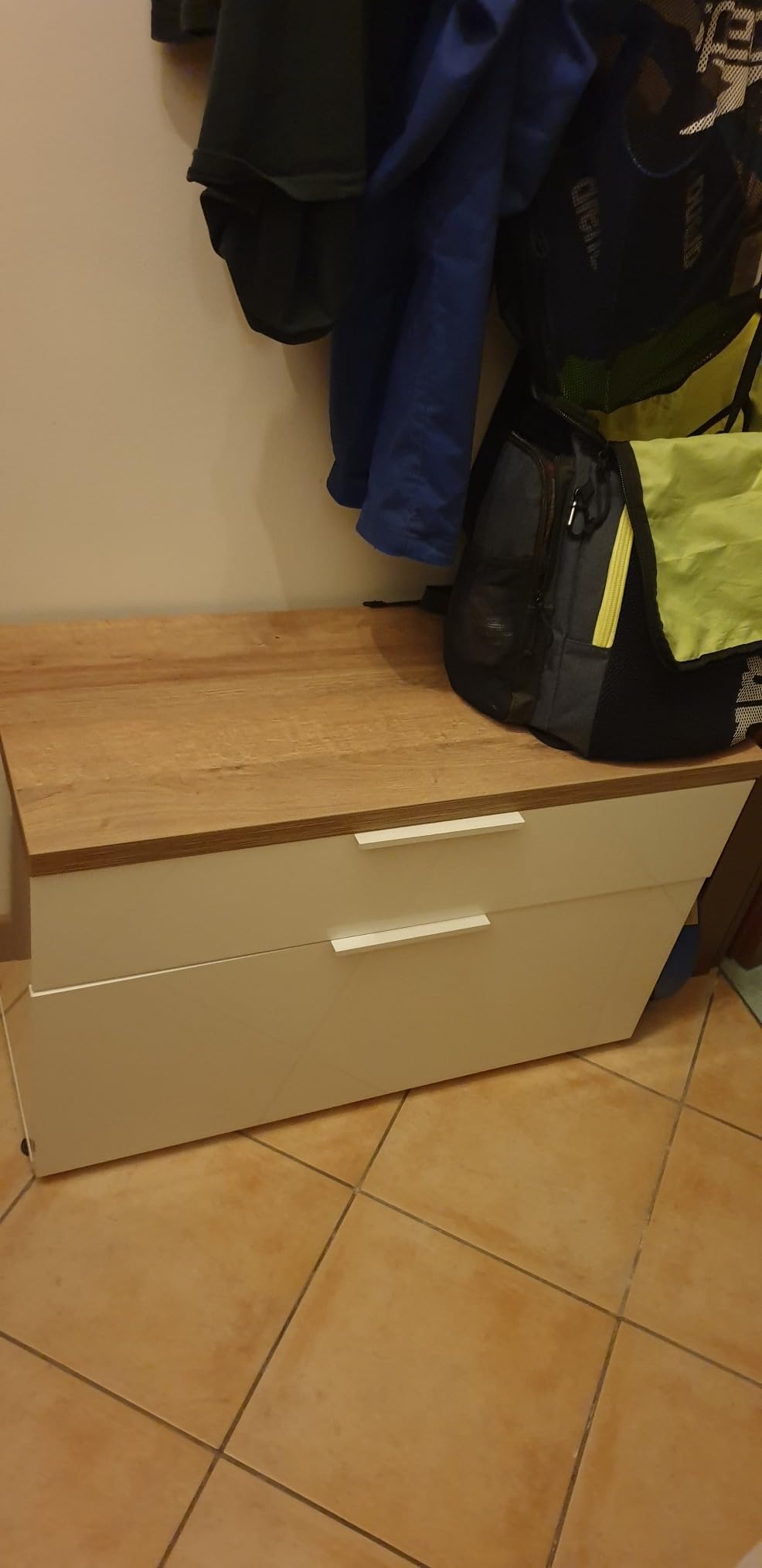 Composad Mundi scarpiera panca 82 cm rovere bianco