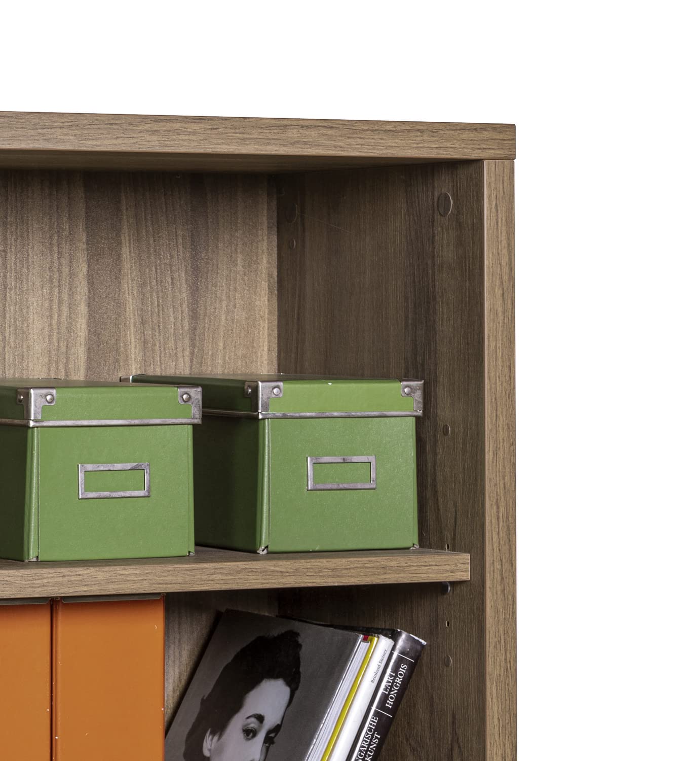 Composad Davinci Brera libreria alta 2 ante 2 cassetti noce