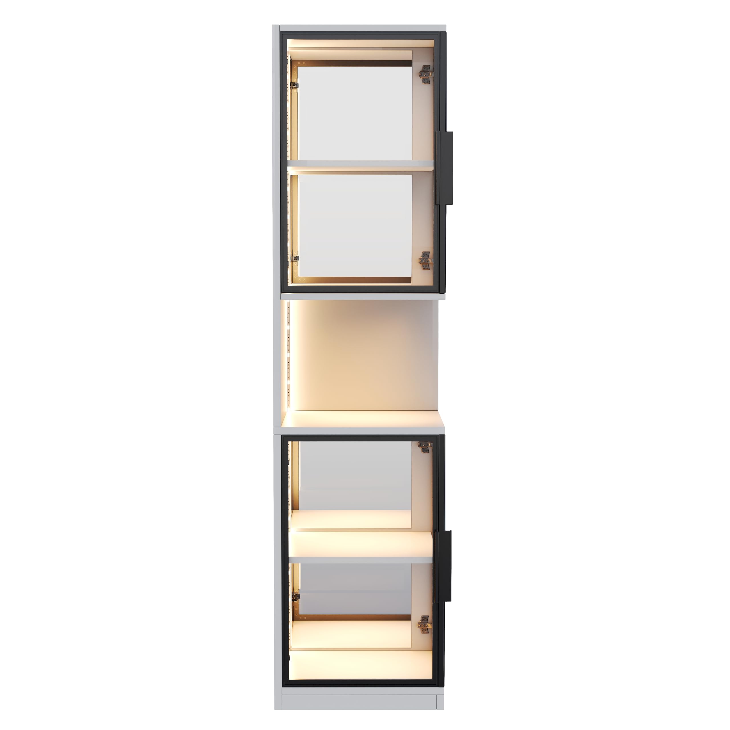 Dolamaní vetrinetta bianca LED 205 cm vetro specchio