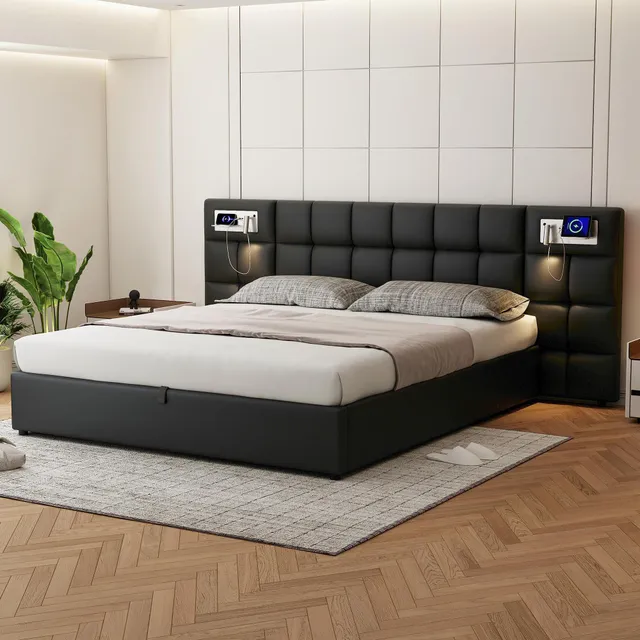 Dolamaní Letto Matrimoniale 180x200 Contenitore Nero
