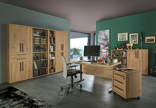 Composad Rilega scrivania gambe metallo rovere mielato
