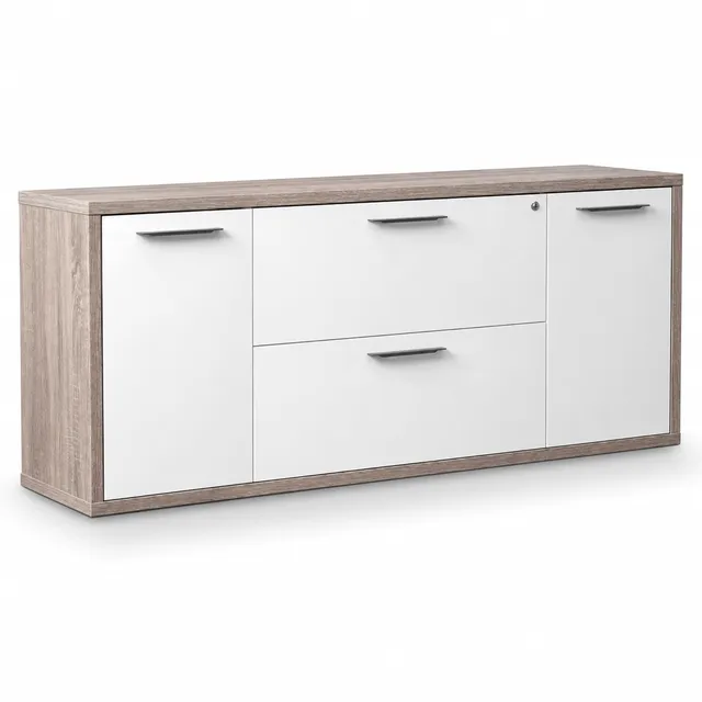 COMPOSAD base multiuso madia bianco rovere 180 cm