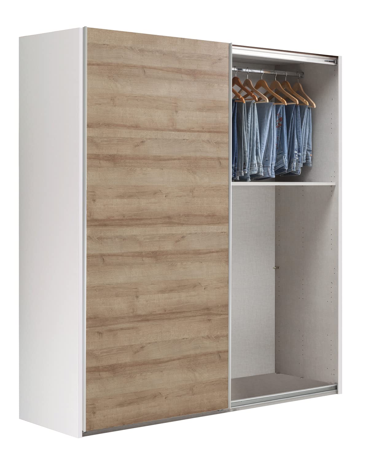 Composad Systema Armadio 2 Ante Scorrevoli Rovere Bianco 200 cm
