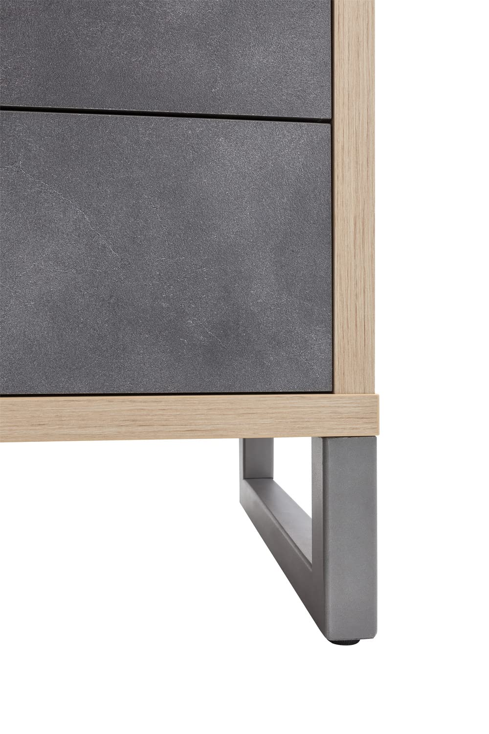 Composad LaFabrica Cassettiera 2 Cassetti 2 Ante Rovere Grigio