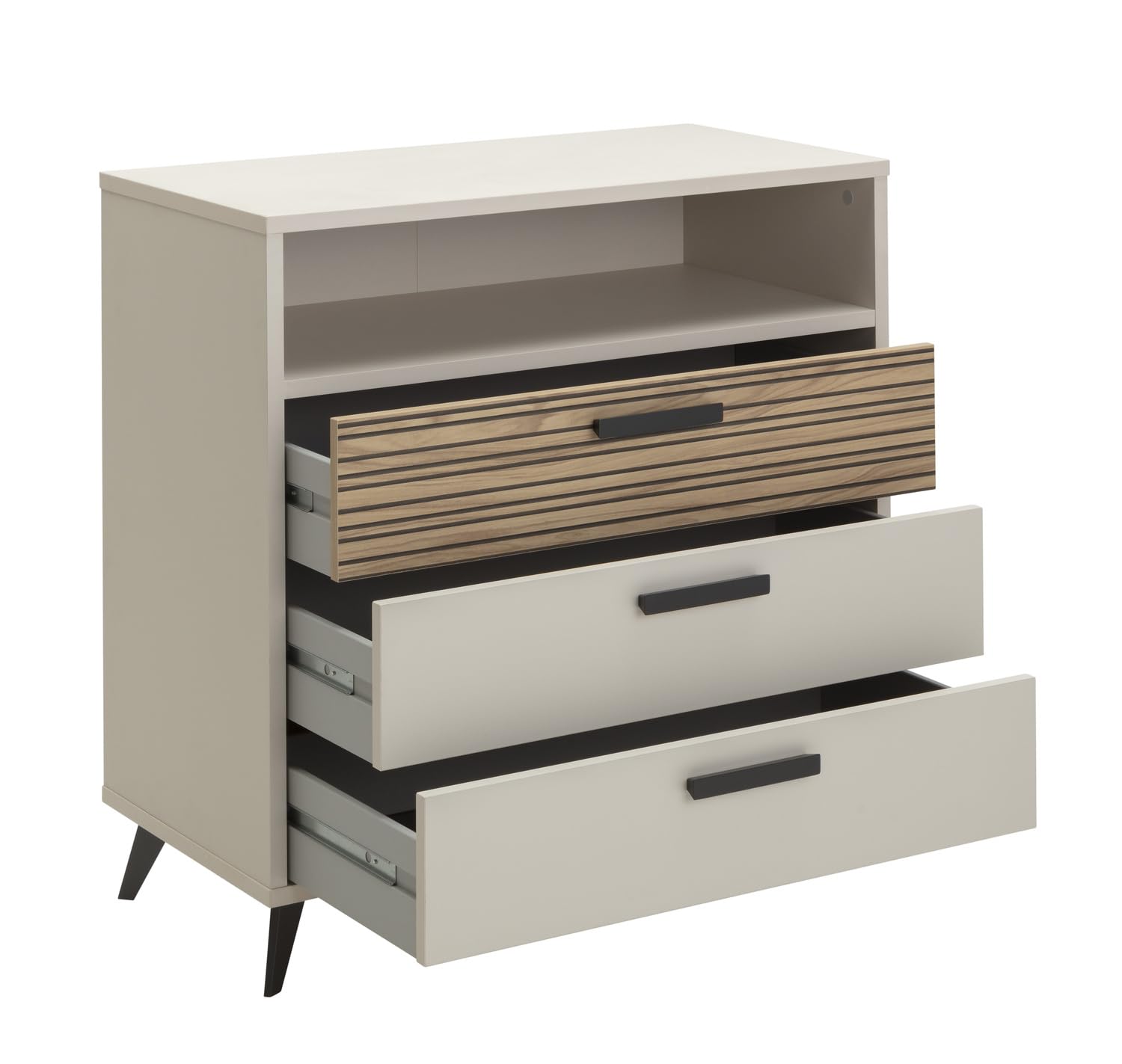 Composad Bravo Cassettiera 3 Cassetti 1 Vano Grigio Cashmere