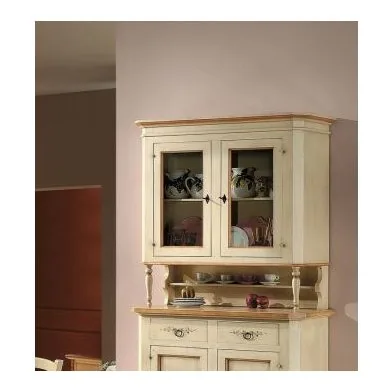 Epocantica 2 Porte vetrina alzata legno massello 108 cm