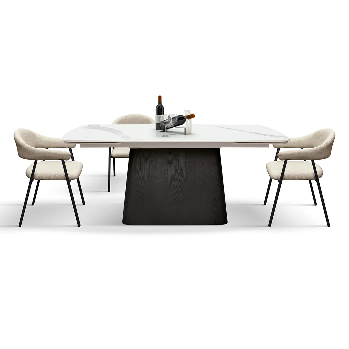 Epocantica tavolo allungabile ceramica bianco statuario 8-12 posti