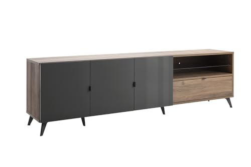 Composad Infinito mobile porta TV 3 ante noce e grigio