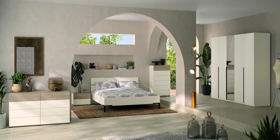 Composad Favorita Camera Letto Completa 6 Mobili Grigio
