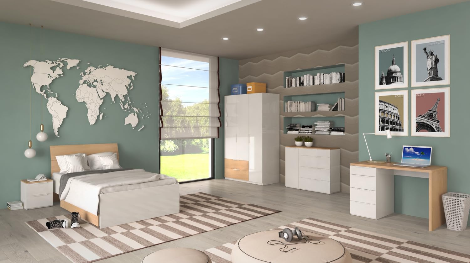Composad Macchiato Teen scrivania 4 cassetti grigio rovere