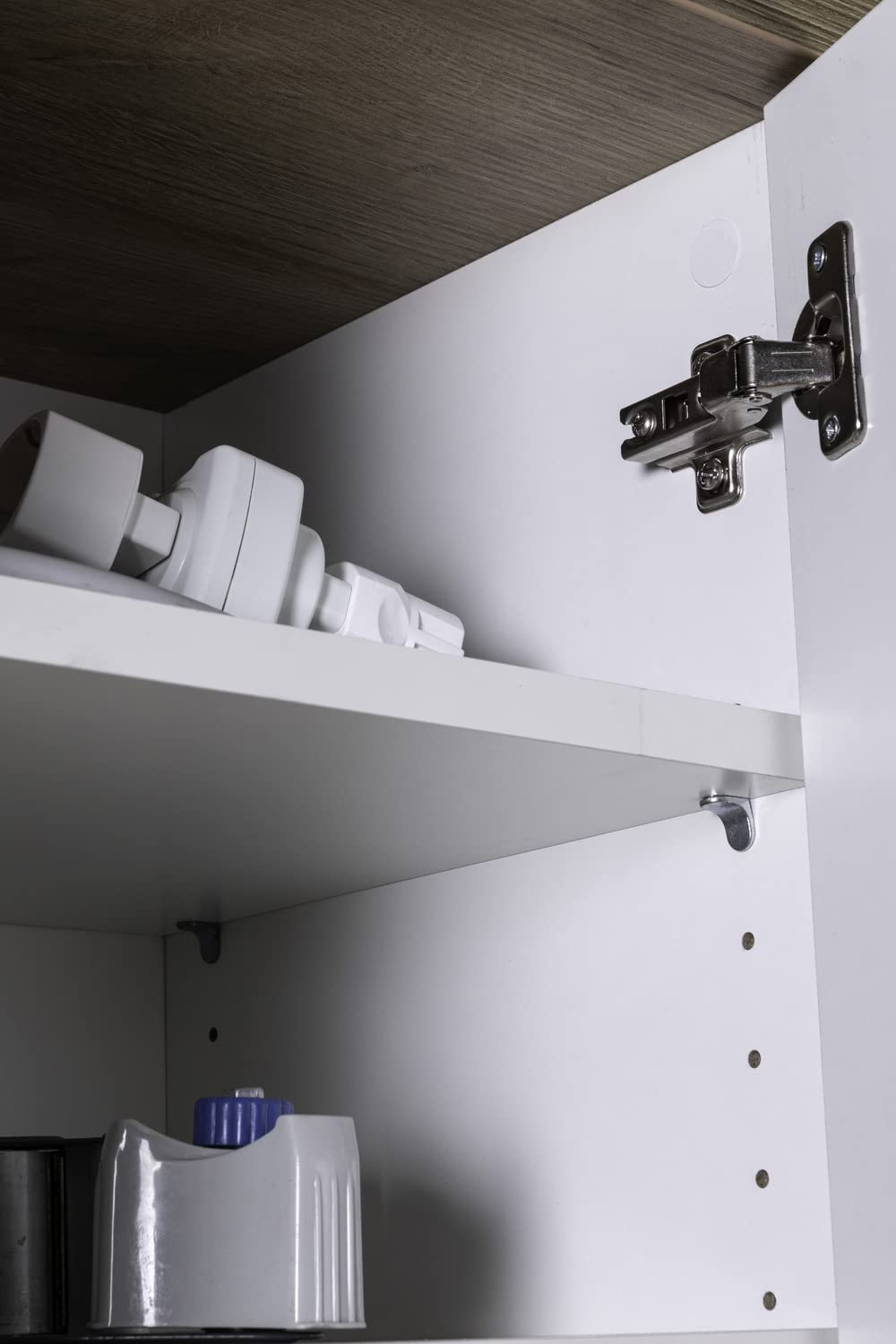 Composad Mundi Armadio 6 Ante Rovere Bianco Ripiani