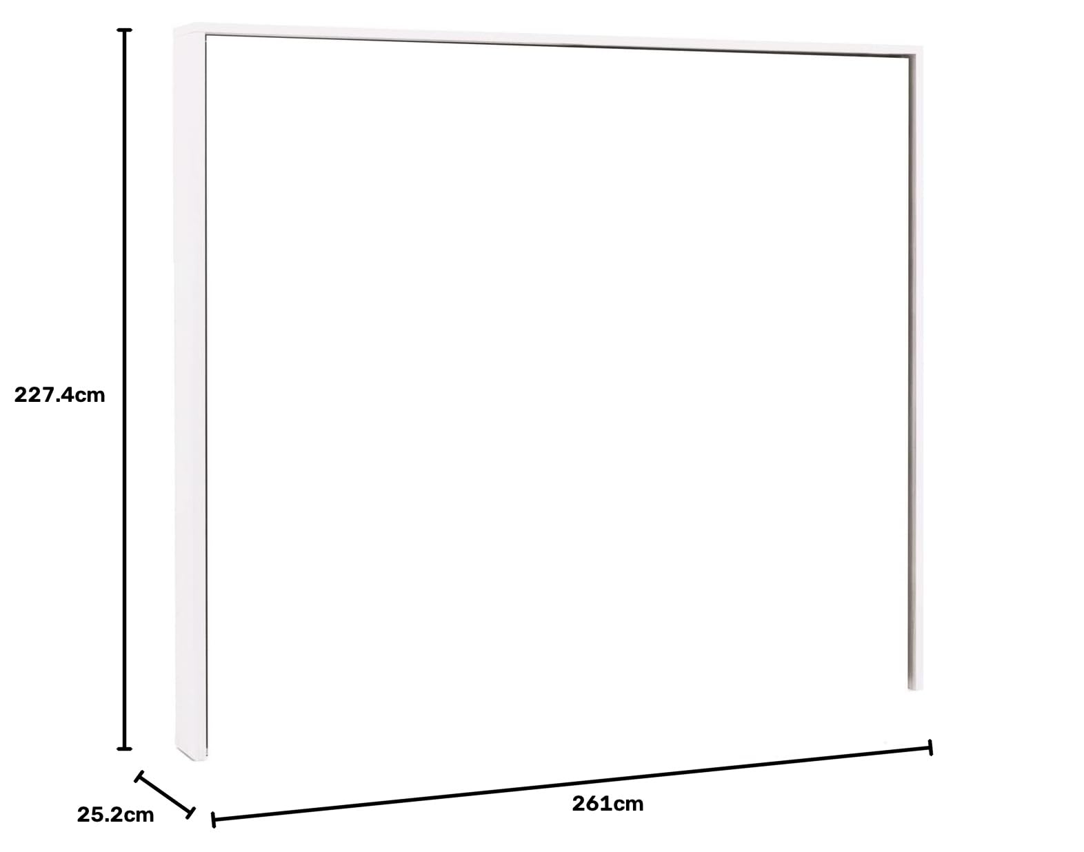 Composad Systema AR9004/AR9007/AR8997 cornice armadio bianco 250x200