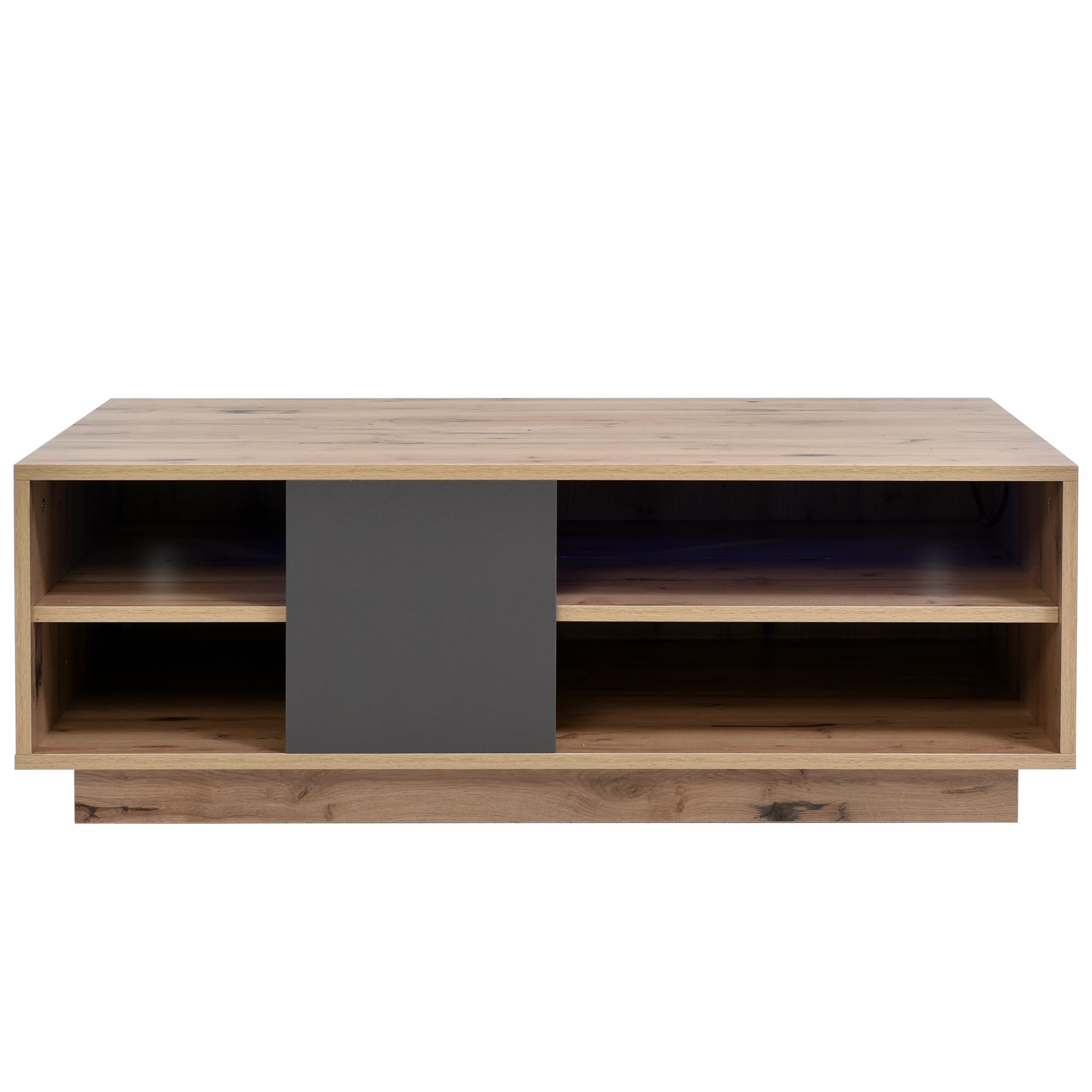 Dolamaní Tavolino salotto 100x60 nero e marrone con cassetti