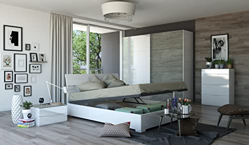 Composad Galaverna camera da letto 5 pezzi cemento bianco contenitore