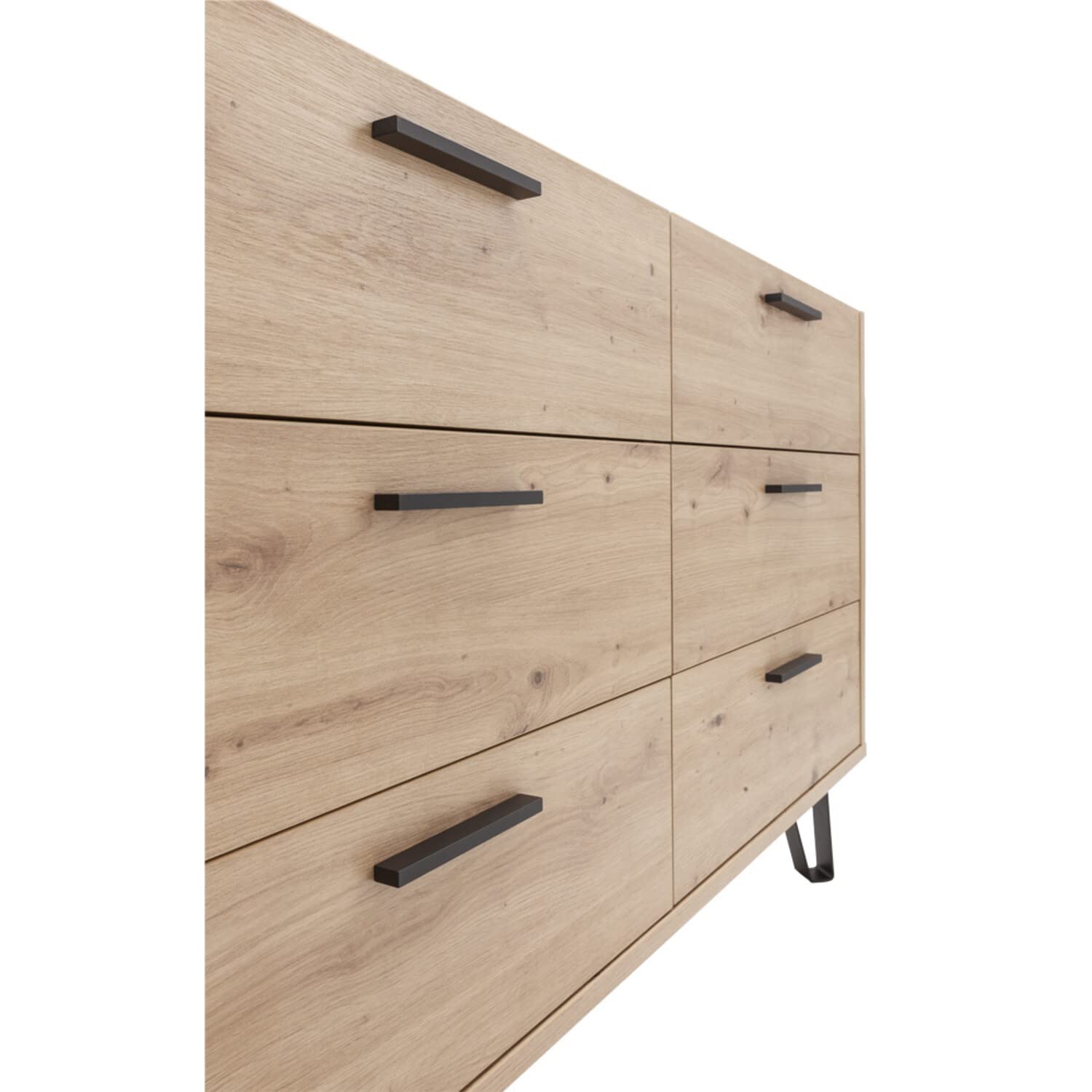 Composad Vitruvia comò 6 cassetti rovere grigio
