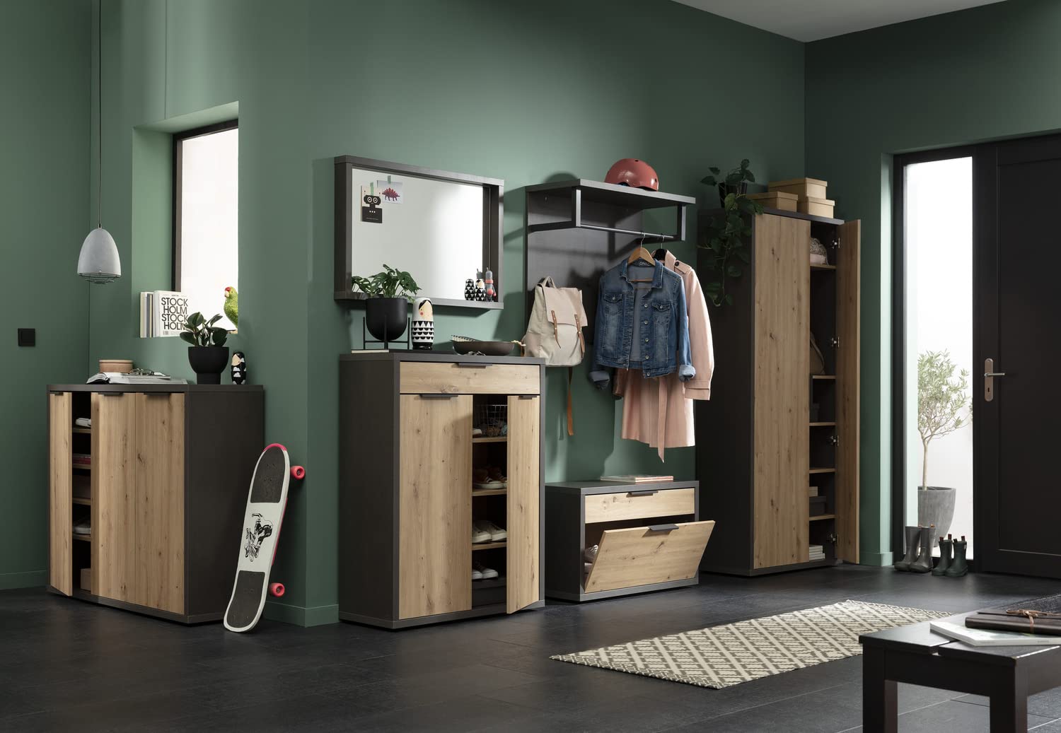 Composad Segno ingresso completo 6 mobili rovere mielato