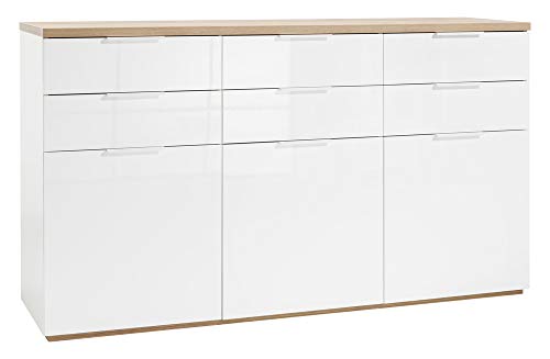 Composad Mundi Credenza 6 Cassetti 3 Ante Rovere Bianco