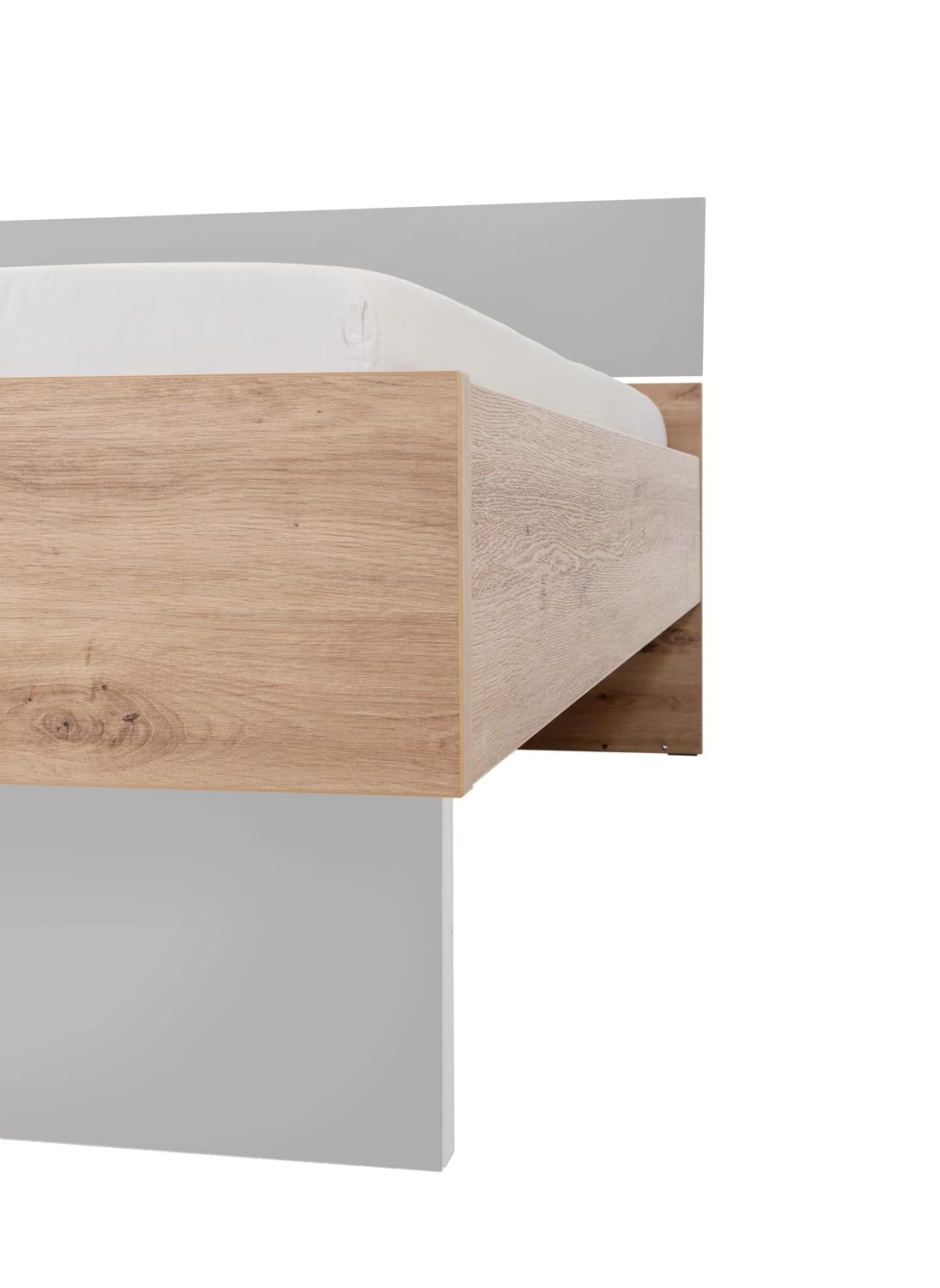Composad Lafabrica letto una piazza e mezza rovere grigio