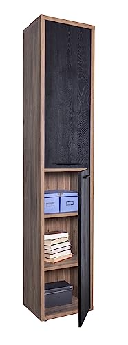 Composad Davinci 2 Ante Colonna Libreria Stretta Noce Nero 44 cm